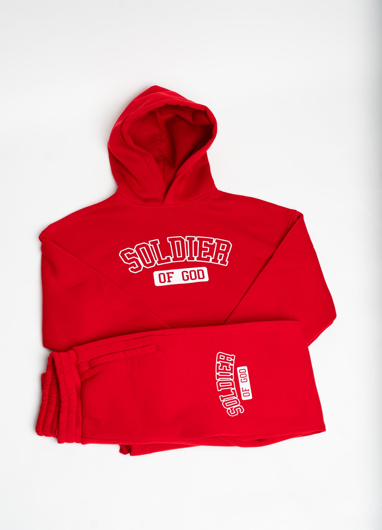 Red Soldier of God hoodie set