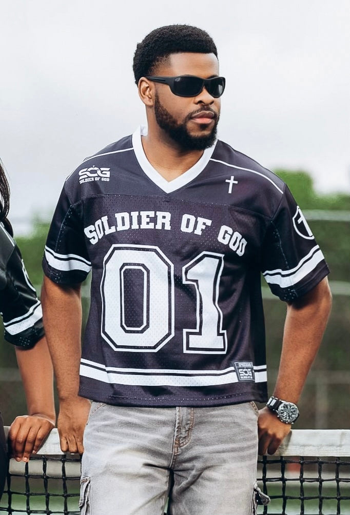 Navy Blue Soldier of God Jersey