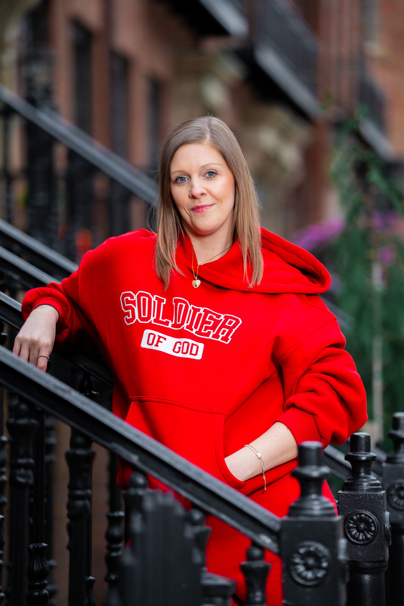 Red Soldier of God hoodie set