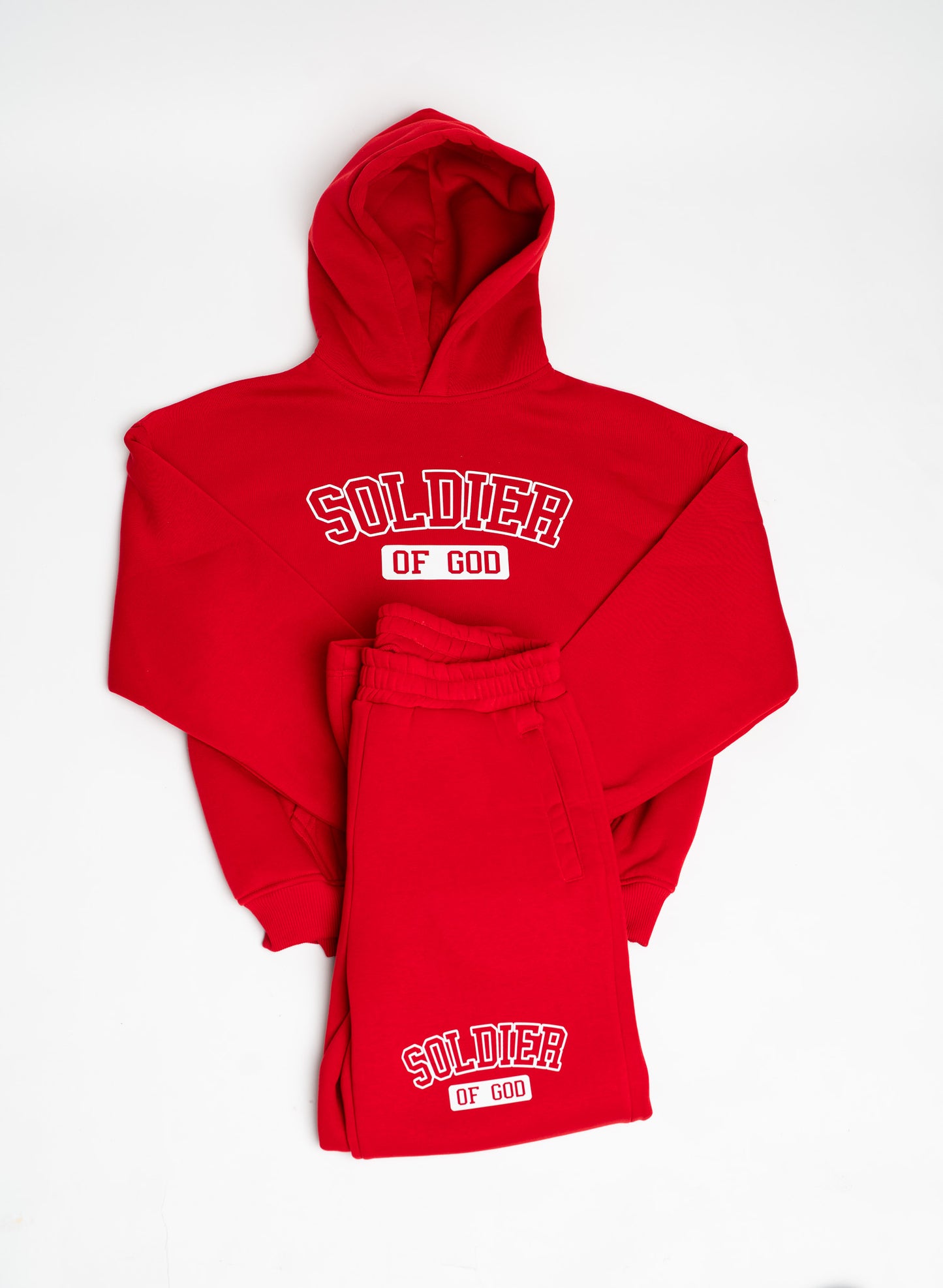 Red Soldier of God hoodie set