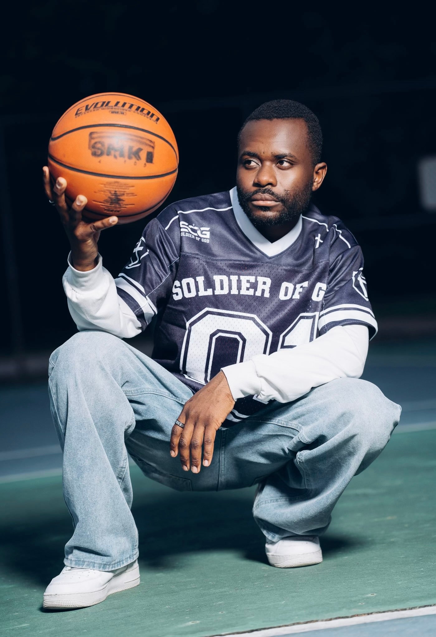 Navy Blue Soldier of God Jersey